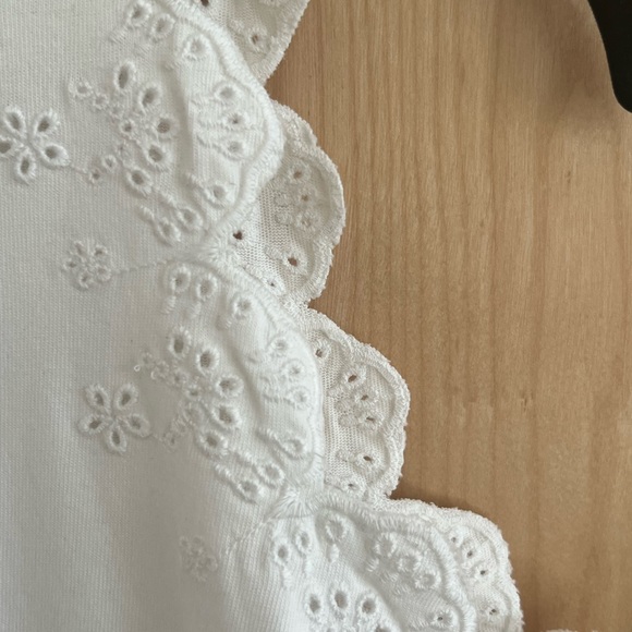 J.CREW EYELET SCALLOPED TRIM PETITE SHIFT DRESS - Picture 7 of 11